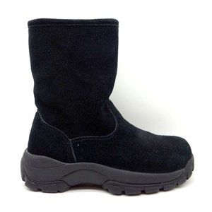 Cabelas Black Leather Faux Fur Lined Zip Up Boots Shoes Women's 6 M